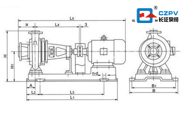 兩相流紙漿泵安裝尺寸圖 兩相流紙漿泵安裝尺寸圖